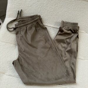 Zara Tan Velvet Joggers